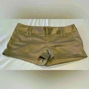 Charlotte Russe shiny Gold Y2K shorts  size 9